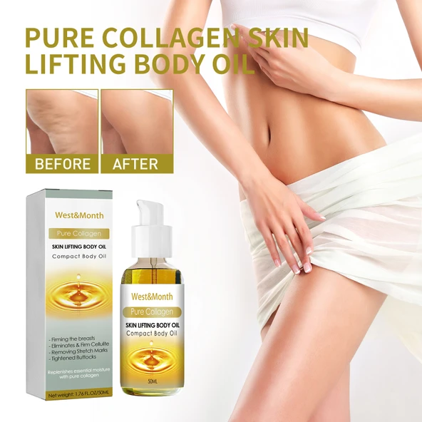Kolajen Cilt Sıkılaştırıcı Vücut Yağı - Selülit Karşıtı - 50ml
