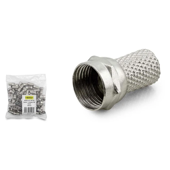 F Konnektör 17 Mm 100 Lü Paket Sılver WK-05S ürün görseli 1