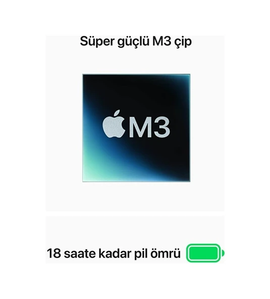 Apple Macbook Air MRXW3TU/A M3 8 GB 512 GB SSD 13.6" MacOS Dizüstü Bilgisayar - 4