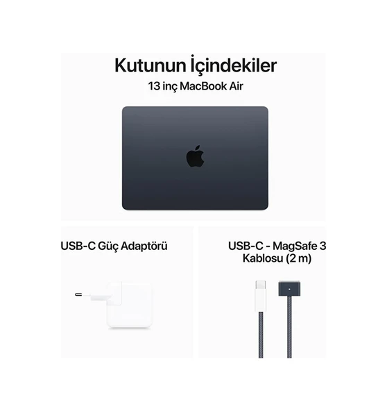 Apple Macbook Air MRXW3TU/A M3 8 GB 512 GB SSD 13.6" MacOS Dizüstü Bilgisayar - 9