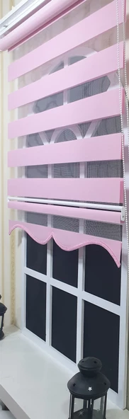 Zebra Stor Perde Pembe  Etek Dilimli ST 005  Pembe 90 x 200 ürün görseli