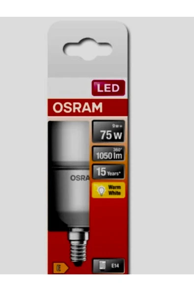 Osram Led Stick 9W 2700K 1055lm E14 Duy Sarı Işık Ampul - 5