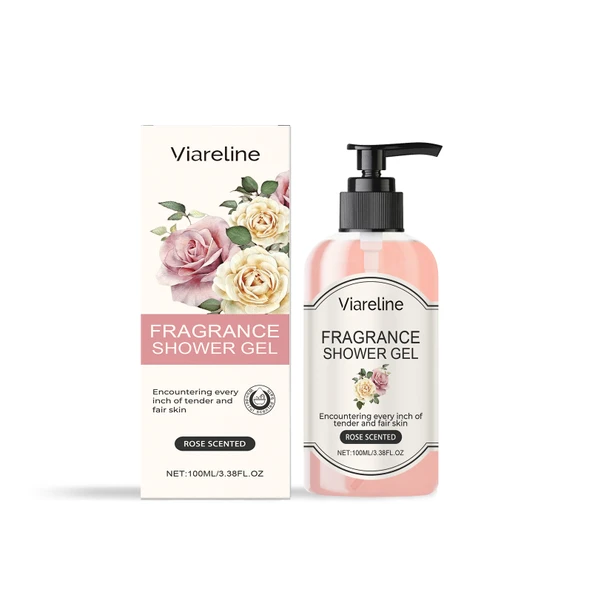 Viareline Gül Kokulu Nemlendirici Vücut Yıkama Jeli - 100ml