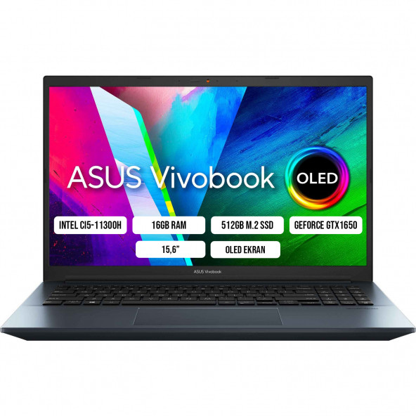 Asus Vivobook Pro 15 OLED K3500PH-L1180 i5-11300H 16 GB 512 GB SSD Iris Xe Graphics 15.6" Full HD Notebook