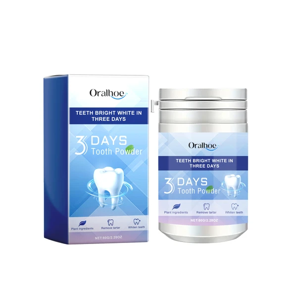 Oralhoe 3 Günlük Diş Tozu - Ferah Nefes, Diş Beyazlatma ve Tartar Temizleme - 80g