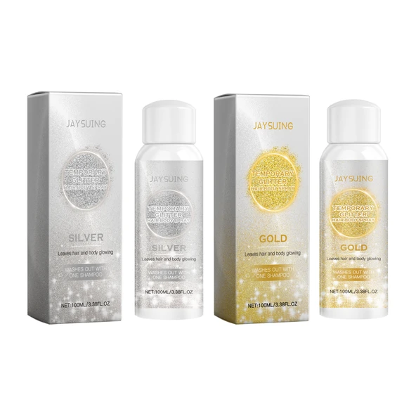 Altın ve Gümüş Simli Vücut Spreyi 100ml - Model 1