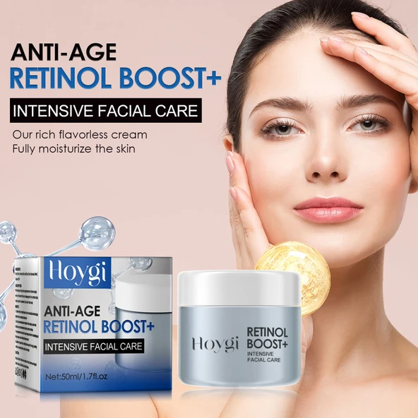 Retinol, Mersin Yaprağı ve Sodyum Hyaluronat İçeren Yaşlanma Karşıtı Krem 50ml