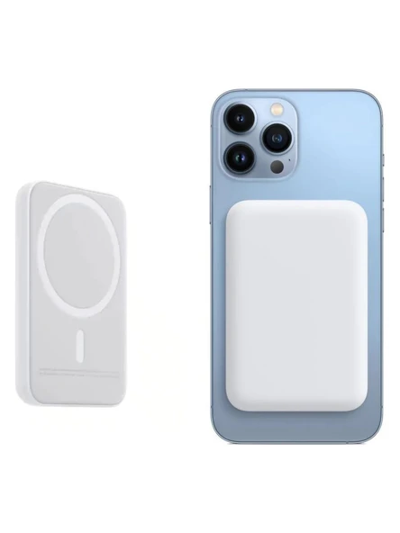 La Modena Premium Magsafe Battery Pack Powerbank Kablosuz Şarj Cihazı Apple iPhone Uyumlu Şarj Seti 20W 5,000 Mah - Resim 4