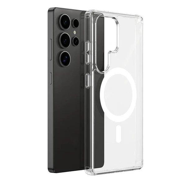 Gpack Samsung Galaxy S24 Ultra uyumlu Kılıf M-Safe Kablosuz Şarj Özellikli MPL Sert Mika - Resim 3