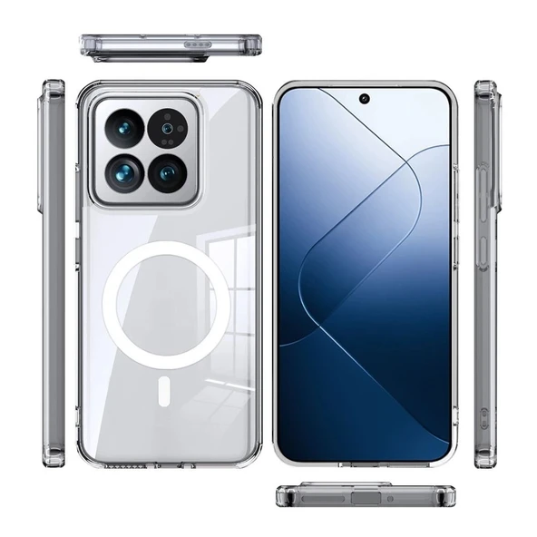 Gpack Xiaomi 15 Pro uyumlu Kılıf M-Safe Kablosuz Şarj Özellikli MPL Sert Mika - Resim 2