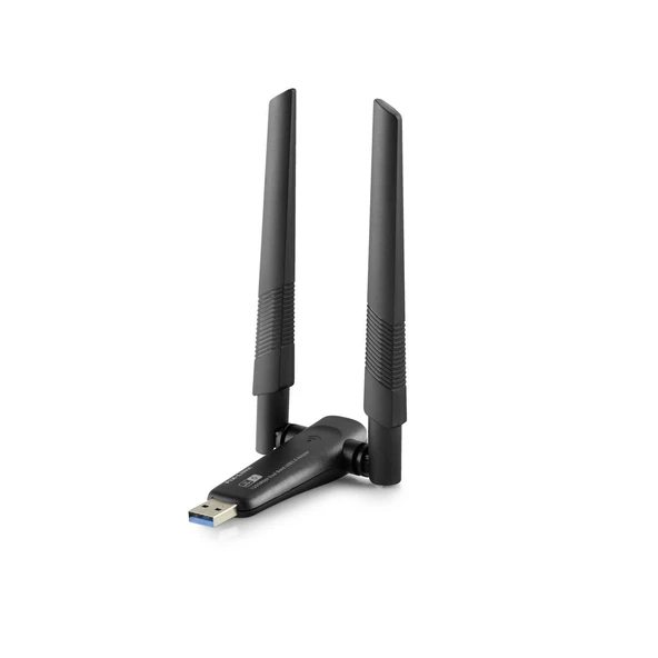 Usb Wıfı Adaptor Ac1200 2.4Ghz&5Ghz Rtl8812Bu Wifi5 Siyah UAC20 - 1