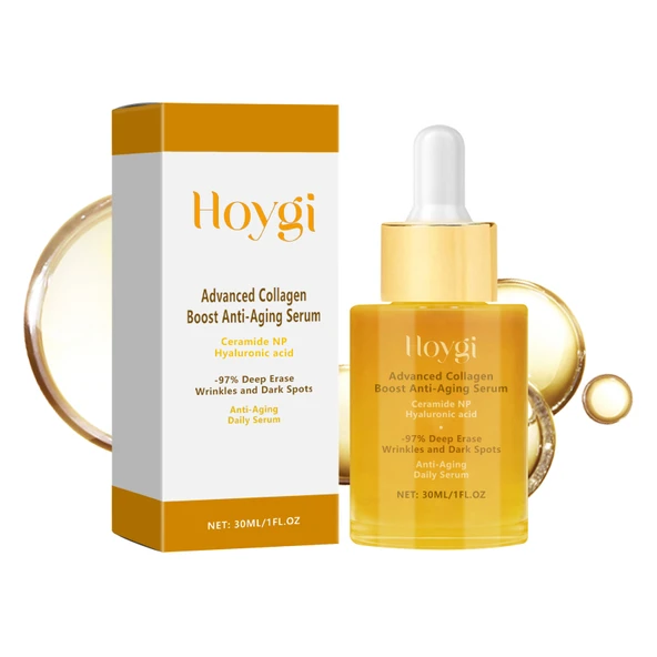 Kırışıklık Karşıtı Kolajen Serum - Hyaluronik Asit, Seramid ve C Vitamini İçerikli - 30ml
