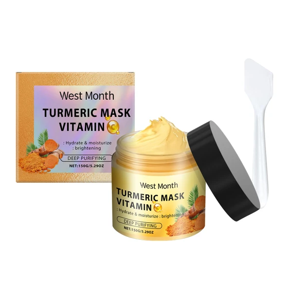 C Vitamini Zerdeçal Kil Maskesi - Yüz Temizleme Nemlendirici Sıkılaştırıcı - 1 Adet