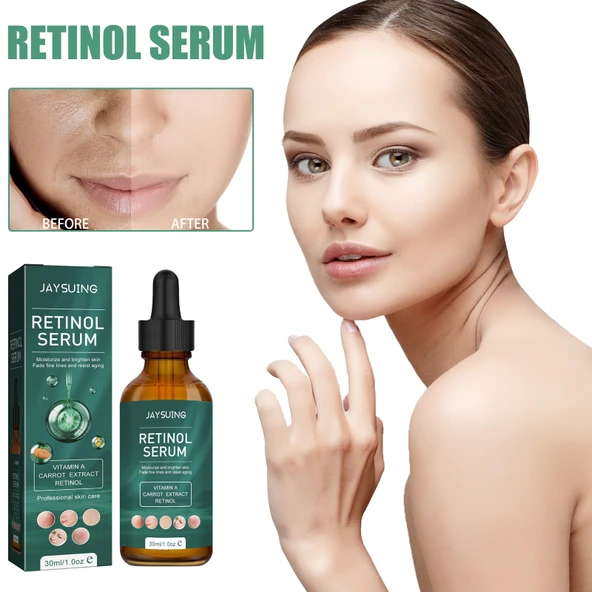 Jaysuing Retinol Serum 30ml - Yaşlanma Karşıtı, Gözenek Sıkılaştırıcı ve Cilt Aydınlatıcı Yüz Serumu