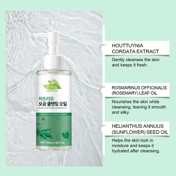 Houttuynia Cordata Özlü Temizleme Yağı - 100ml - Hassas Ciltler İçin