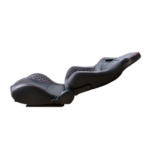 Recaro Model Deri Oto Yarış Koltuğu Siyah Spor Koltuk Takımı 2'li Set JBR1053 - 6