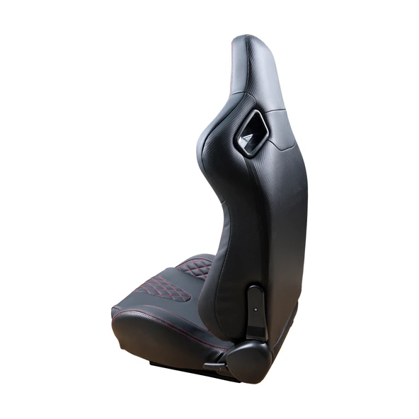 Recaro Model Deri Oto Yarış Koltuğu Siyah Spor Koltuk Takımı 2'li Set JBR1053 - 8