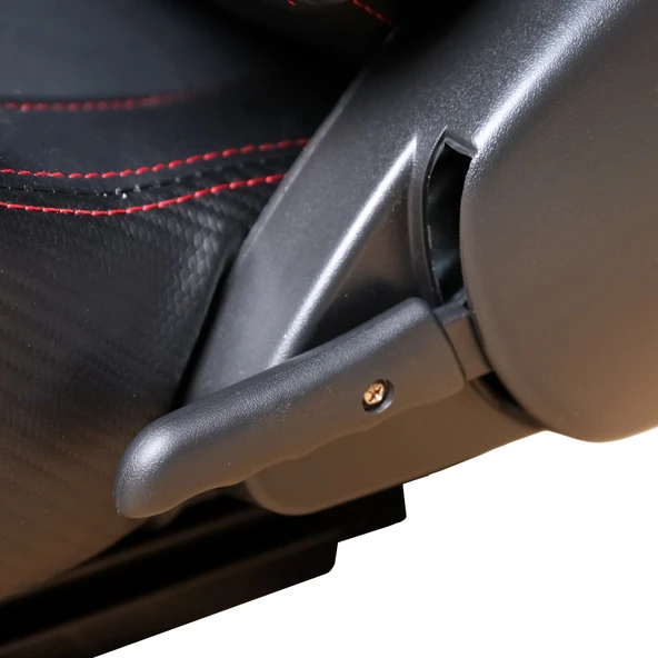 Recaro Model Deri Oto Yarış Koltuğu Siyah Spor Koltuk Takımı 2'li Set JBR1053 - 10