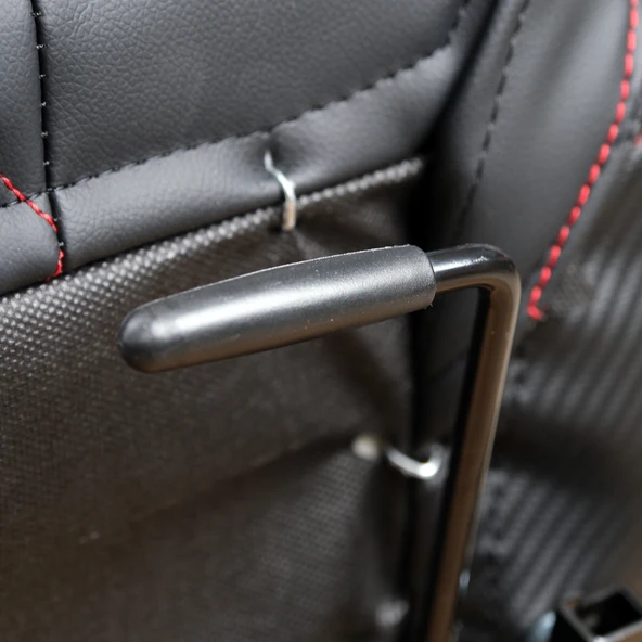 Recaro Model Deri Oto Yarış Koltuğu Siyah Spor Koltuk Takımı 2'li Set JBR1053 - 11