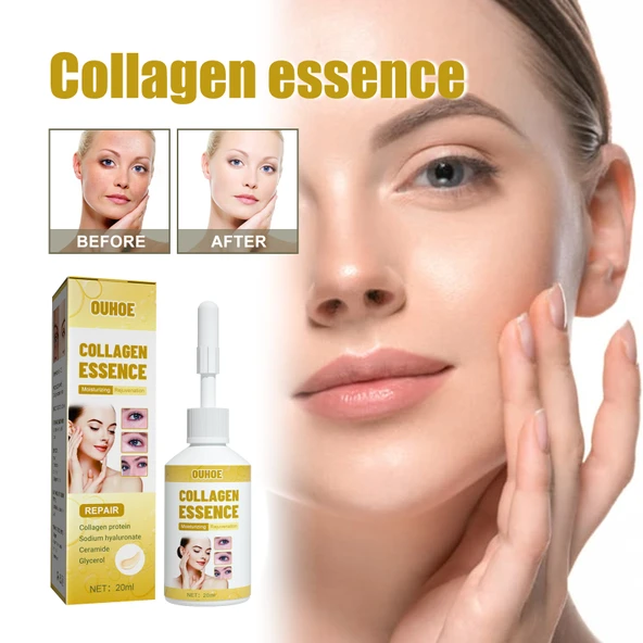 Kollajen Esans Serumu - Nemlendirici, Yaşlanma Karşıtı, Gözenek Sıkılaştırıcı - 20ml