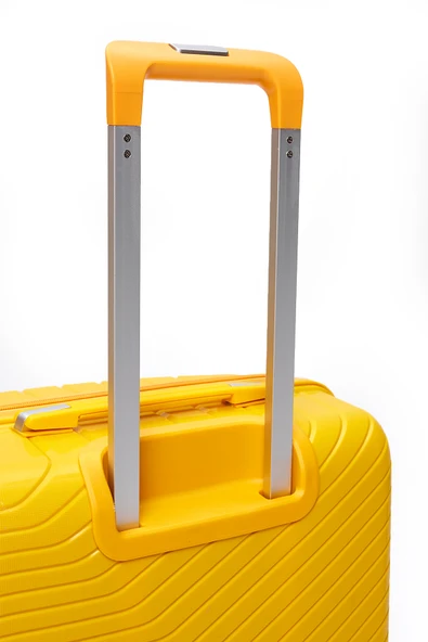 Elatae Exclusive Pro Polipropilen Kabin Boy Kırılmaz Valiz Sarı 5239 - Resim 5