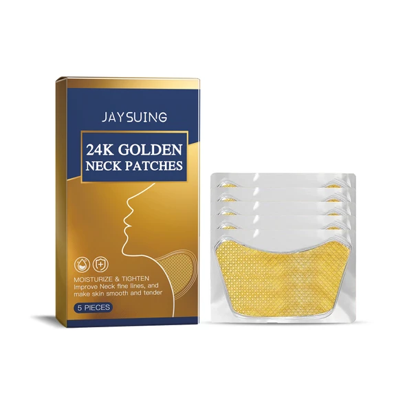 24K Altın Kolajen Boyun Maskesi - 5 Adet