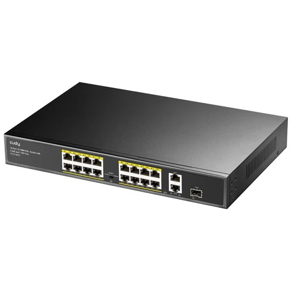 Cudy FS1018PS1 16 Port 10/100/1000 Mbps Gigabit Switch - Resim 2