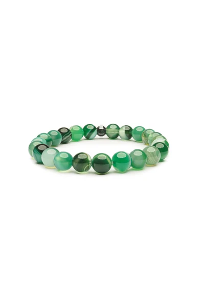 dns das notwendige shop Tam Tur Yeşil Akik Doğal Taş Bileklik