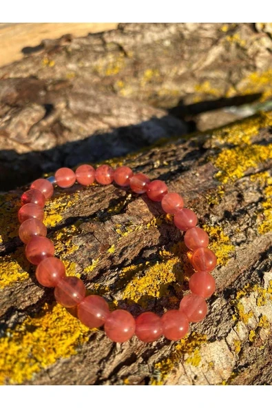 dns das notwendige shop Dns Sevgi, Aşk Ve Tutku Bilekliği Tam Tur Gül Kuvars Doğal Taş Bileklik - 4