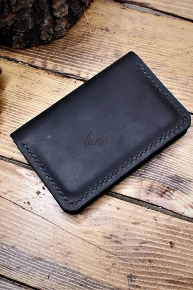 El Yapımı Hakiki Deri Kartlık İtalyan Dikiş Premium Kadife Hakiki Deri - 3