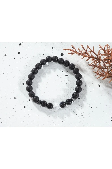 dns das notwendige shop Aşk,sevgi Ve Tutku Bilekliği Kadın,erkek Hediye Bileklik Akik,havlit,lav Doğaltaş Bileklik - 2