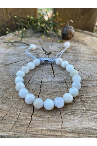 dns das notwendige shop Dasnotwendige Ay Taşı Doğal Taş Makrome Bileklik