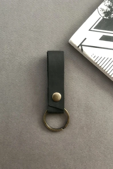 Hakiki Deri Anahtarlık Crazy Siyah