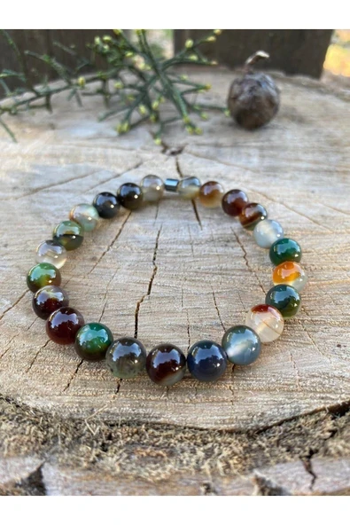 dns das notwendige shop Dasnotwendige Yosun Akik Doğal Taş Bileklik - 2