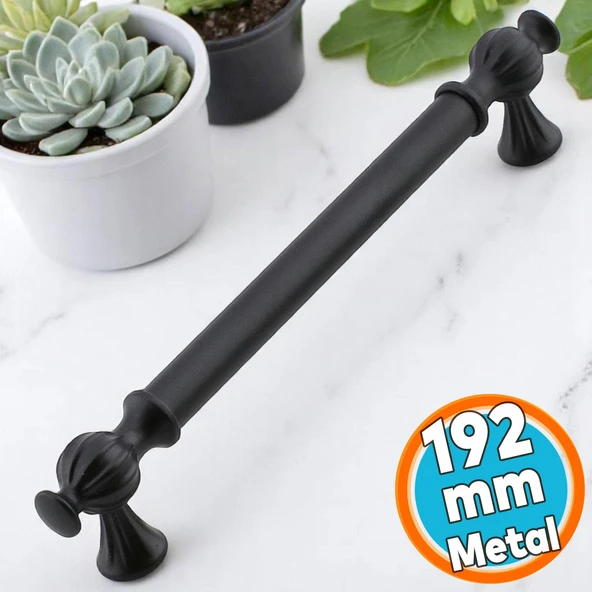 Mobilya Metal Kulp Mutfak Çekmece Dolap Dolabı Kapak Kulpları Kulbu Kulpu 192 mm Siyah 192 cm ürün görseli