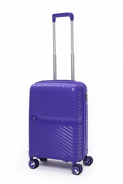 Elatae Exclusive Pro Polipropilen Kırılmaz 2'li Valiz Seti Orta Boy - Kabin Boy Mor 5239 - Resim 5