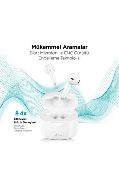 Airbeat Lite 2 Gerçek Kablosuz TWS Bluetooth Kulaklık - Resim 2