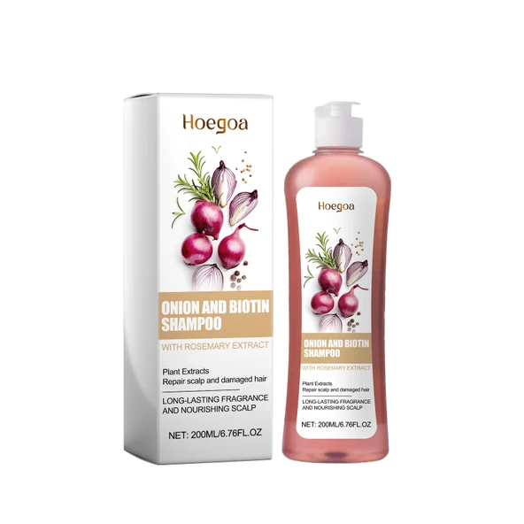 Soğan ve Biotin Şampuanı - Saç Derisi Temizleme, Saç Uzatma, Nemlendirici - 200ml