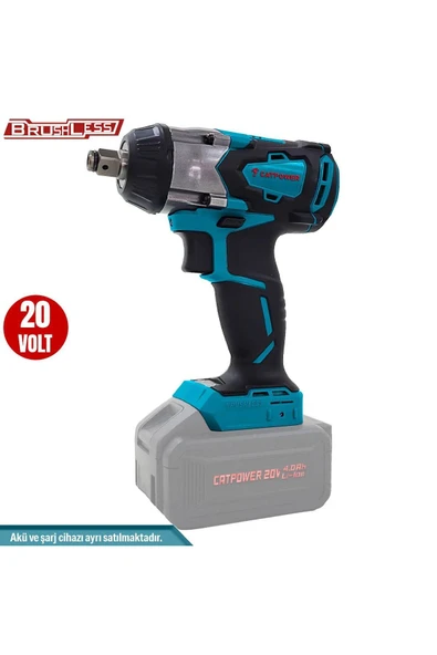 CATPOWER KÖMÜRSÜZ AKÜLÜ SOMUN SIKMA VE TORKLU VİDALAMA 1/2'' 20V 2.0Ah /4.0Ah