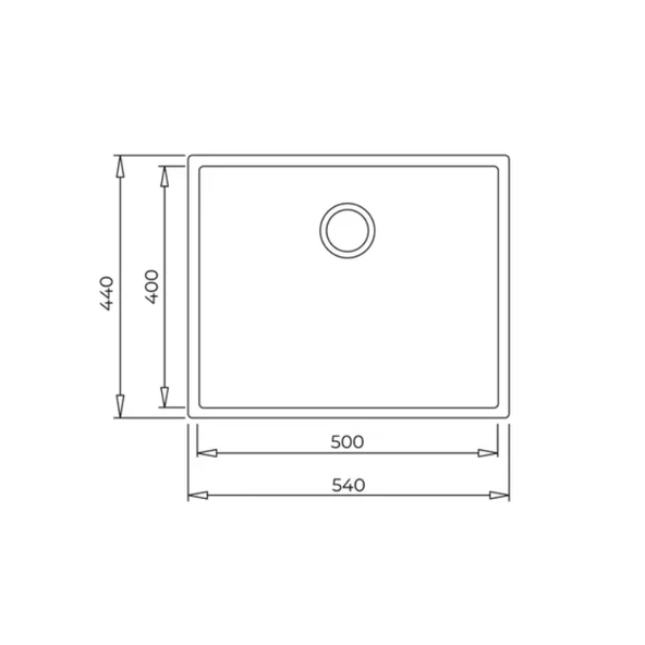 TEKA Tek Hazneli Tegranite Eviye Siyah Square 50.40 TG - 3