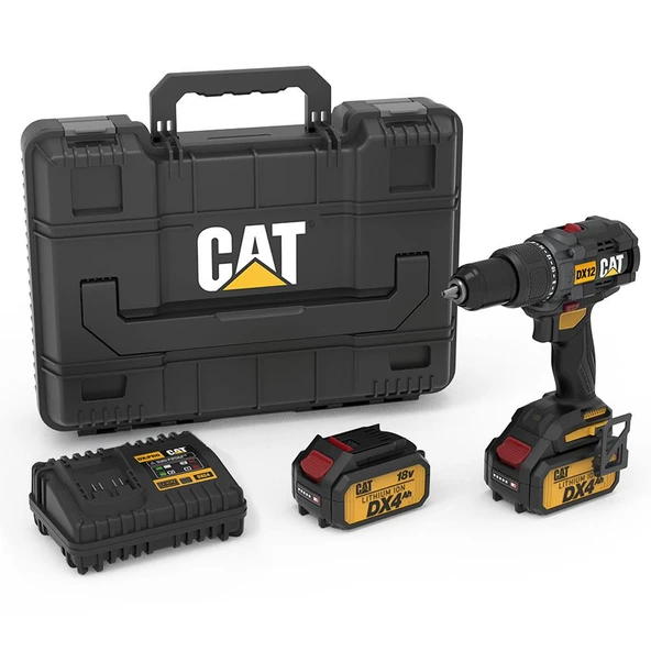 CAT DX12.2 18Volt/4.0Ah Li-ion Çift Akülü Kömürsüz Profesyonel Şarjlı Darbeli Matkap - 3