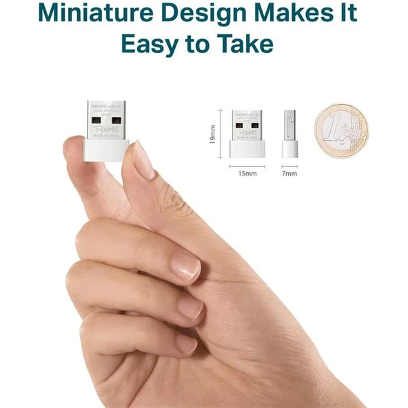 Mercusys MW150US 150Mbps Kablosuz USB Adaptör - 3