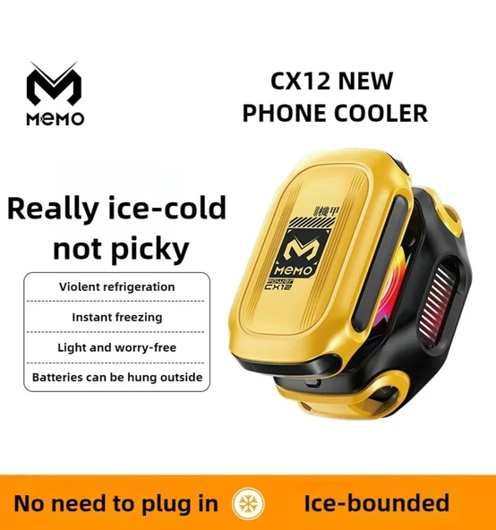 Memo CX12 Manyetik Rgb Oyun Soğutucu, Pubg Için Powerbankli Kablosuz Radyatör Fan - 5