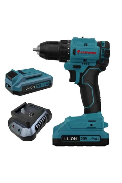 CATPOWER AKÜLÜ VİDALAMA Li-ion 45NM (MAKİNE) KÖMÜRSÜZ 10 MMM +(2.0 Ah Akü 2 ADET)+(Hızlı şarj aleti)
