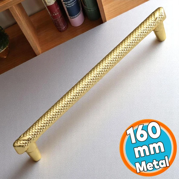 Mobilya Mutfak Çekmece Dolabı Dolap Kapak Kulpları Kulbu Kulpu 16 cm 160 mm Altın Metal Kulp