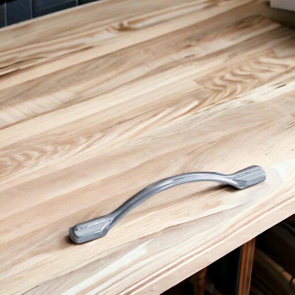 Mobilya Mutfak Dolabı Çekmece Dolap Kulpları Kapak Kulpu Kulbu Krom Renk 128 Mm Metal Kulp - 3