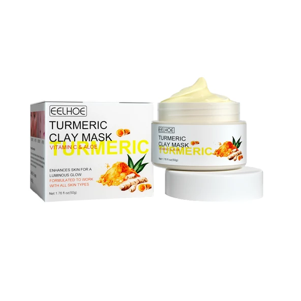 Zerdeçal Kil Maskesi - 50g - Akne Temizleyici, Derinlemesine Temizleme, Nemlendirici, Gözenek Sıkılaştırıcı