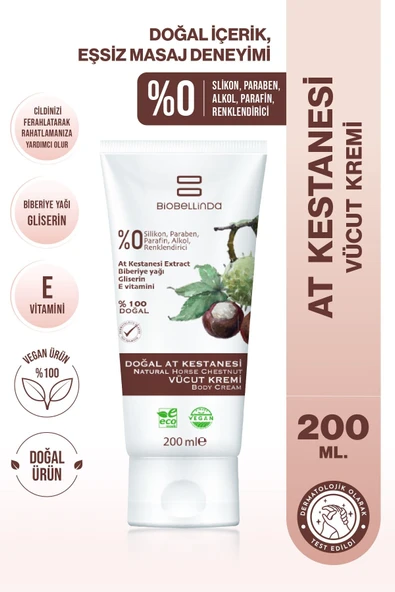 BİOBELLİNDA DOĞAL AT KESTANESİ VÜCUT KREMİ 200 ML
