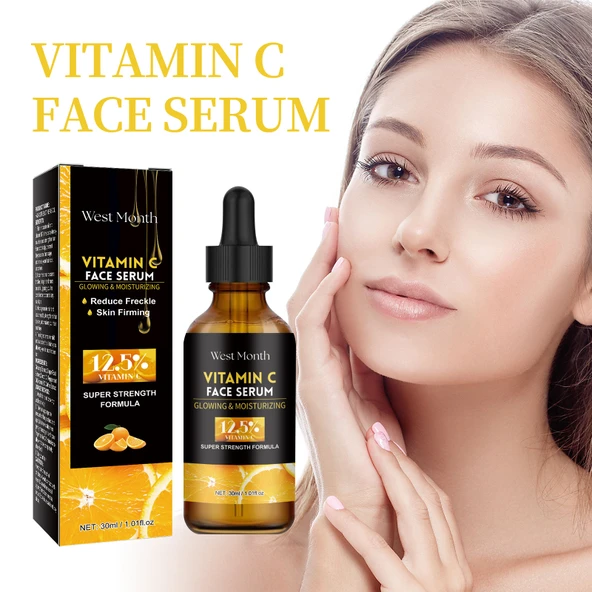 C Vitamini Yüz Serumu - 30ml - Yaşlanma Karşıtı, Sıkılaştırıcı, Pürüzsüzleştirici, Nemlendirici