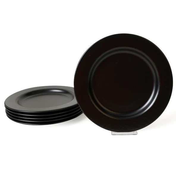 Keramika Mat Siyah İyonya Servis Tabağı 26 Cm 6 Adet 956 - 5